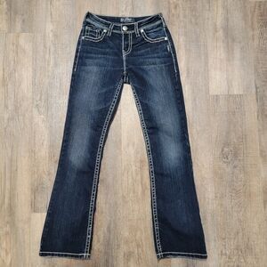 Silver Jeans Signature Natsuki Flap Dark Wash Denim Jeans Women's Size W27 L31